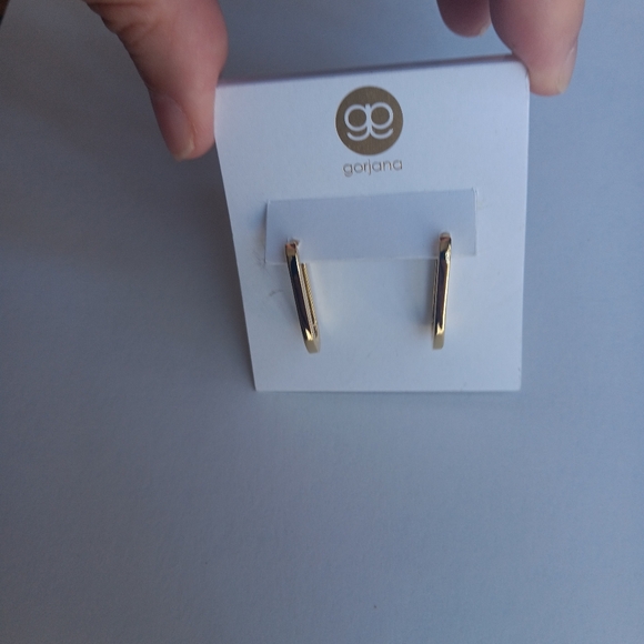 Gorjana Gold Plated Parker Huggies Earrings Retro-inspired Style High Finish - Picture 3 of 6